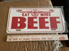 Metal License Plate Eat More Beef South Carolina SC New In Plastic