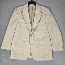 Vtg Brooks Brothers Blazer Mens 43R Summer Cotton Sportcoat Khaki USA Made