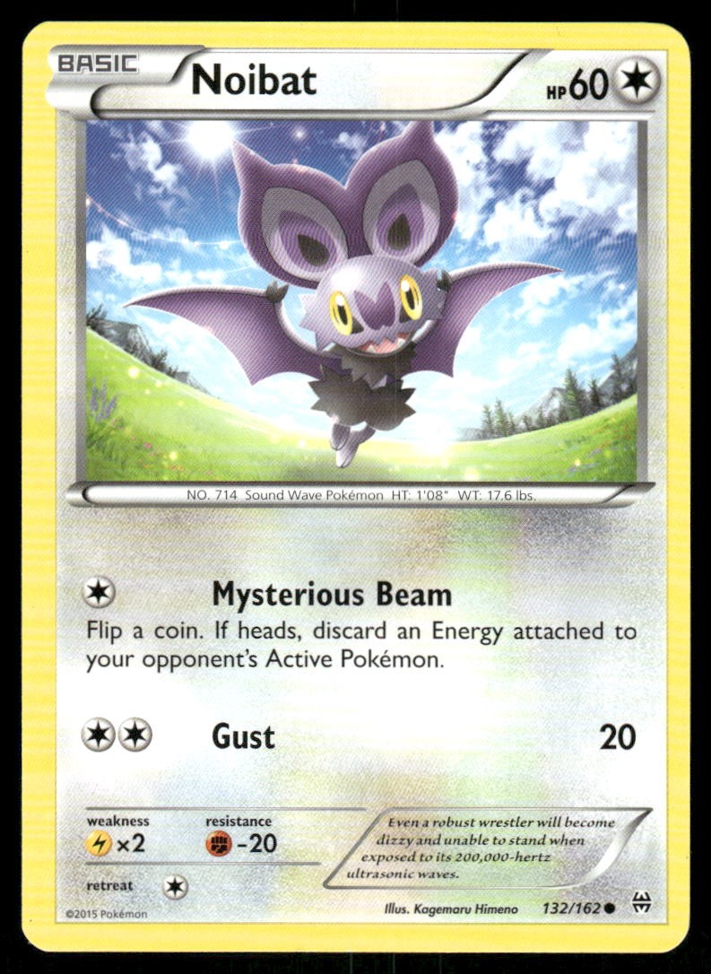 Pokemon Cards Noibat 132/162 BREAKthrough XY Common NM