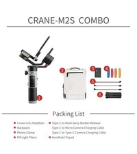 Zhiyun Crane M2S M2 S Combo 3-Axis Gimbal Stabilizer for Mirrorles Camera iPhone