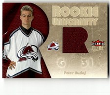 2005-06 Ultra Peter Budaj Rookie Uniformity Jerseys #RU-PB