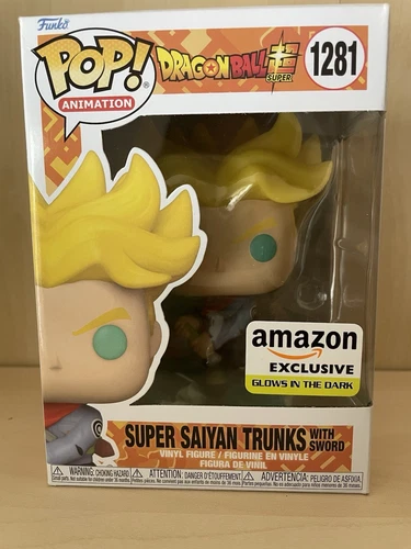 Funko Pop! Super Saiyan Trunks with Sword 1281 Amazon Exclusive Glow Dragon Ball