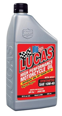 #ad Lucas Oil Engine Oil Synthetic SAE 10w 40 w Moly Motorcycle Oil JASO MB $25.66