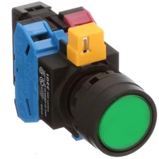 1PC IDEC CORPORATION HW1L-M1F11QD-G-24V Pushbutton, HW Series, Plastic Bzl, Flu