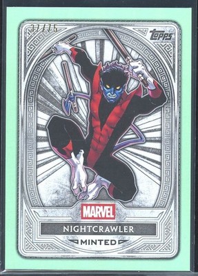 2025 Topps Marvel Mint Nightcrawler Green Mint Foil #/75 Card #58
