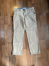 Amazon Essentials Pants Men's Size 34x33 Khaki Beige Straight Leg Casual