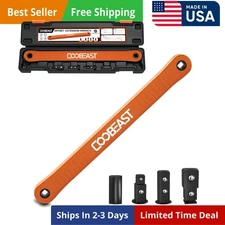 3/8 Inch Offset Extension Wrench Impact Ready Socket Wrench Extender Tool with V