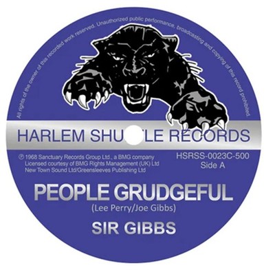Sir Gibbs People Grudgeful 2023 Limited 7'' vinyl record on Harlem shuffle NEW
