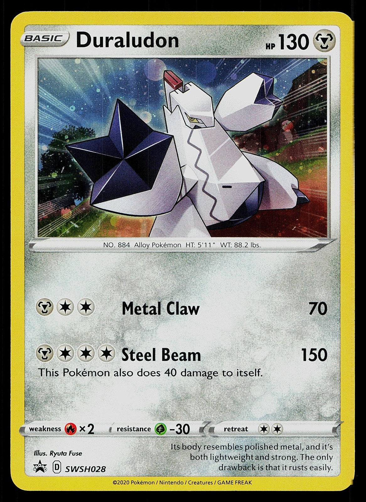 Pokemon Card Sword & Shield Promo Duraludon SWSH028 Holo