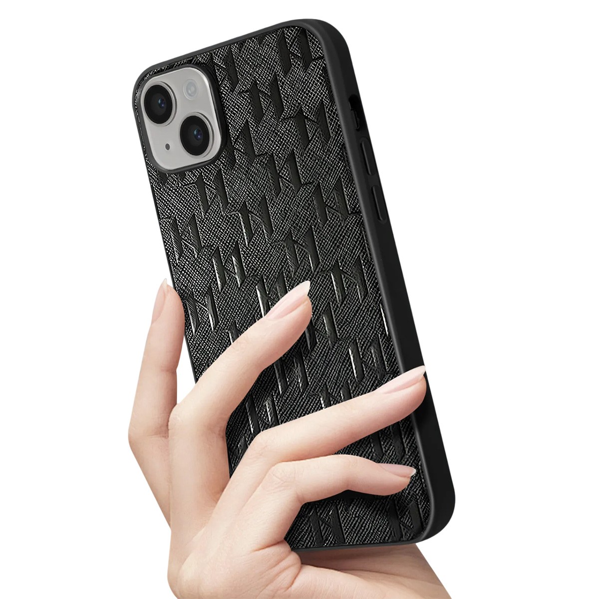Coque iPhone 14 Plus Karl Lagerfeld anti-rayure en PU Saffiano