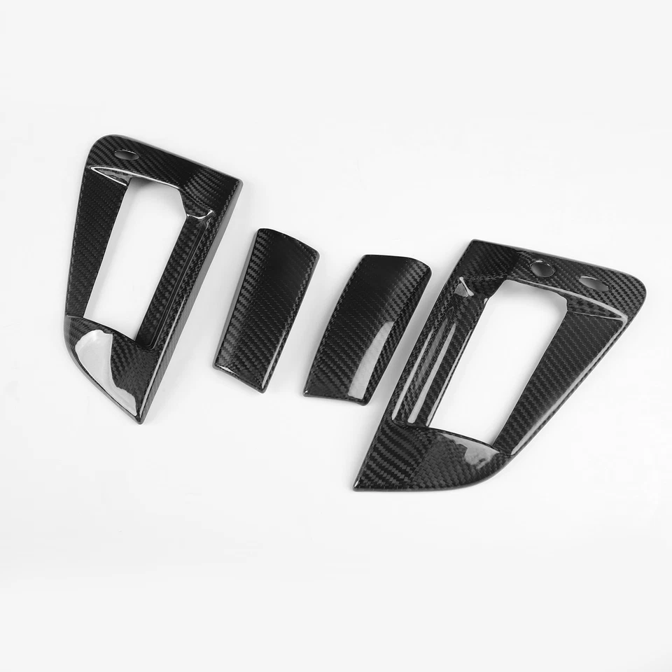 4x Dry Carbon Fiber Exterior Door Bowl Handle Trim Cover For Nissan 370Z 2009-20 - Image 4 of 4