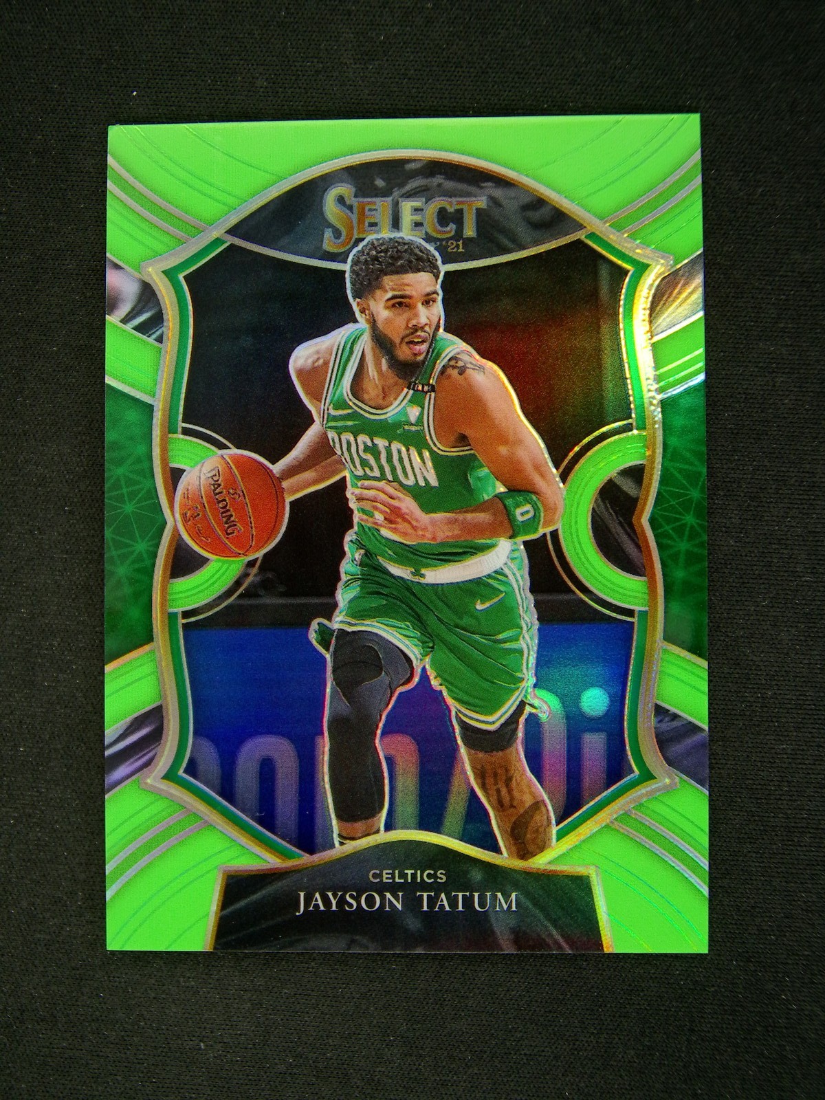 2020-21 Panini Select Jayson Tatum #41 Concourse Neon Green /75