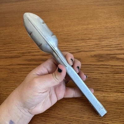 Vintage Barton Jewelers Royal Oak Michigan Aluminum Serving Tongs Kitchen Tool