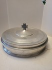 Aluminum Communion Tray w/ Lid Cross Finial Handle Religious Christianity Church — photo 1