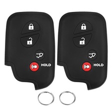 QBUC 2Pcs for Lexus GX460 RX350 Key Fob Cover, IS250 Black Black