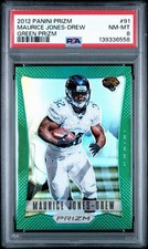 2012 Panini Prizm Maurice Jones-Drew Green Prizm SP #91 Jaguars PSA 8