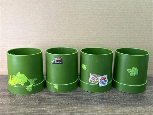 VTG 1989 TMNT Sewer Lair Playset - Complete Four (4) Green Pipe Parts Lot