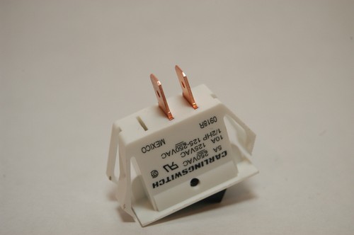 Carling TA101-TB-W, Rocker switch, On/Off, 5A 240V, 10A 125V, SPST, Lot of 5 pcs - Picture 3 of 3