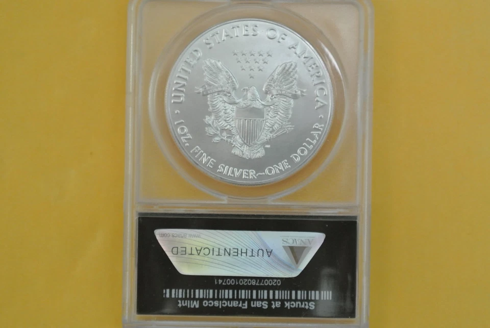 2017 (S) 1 oz Silver American Eagle $1 Coin ANACS MS70 Struck in San Francisco - Image 3 of 4