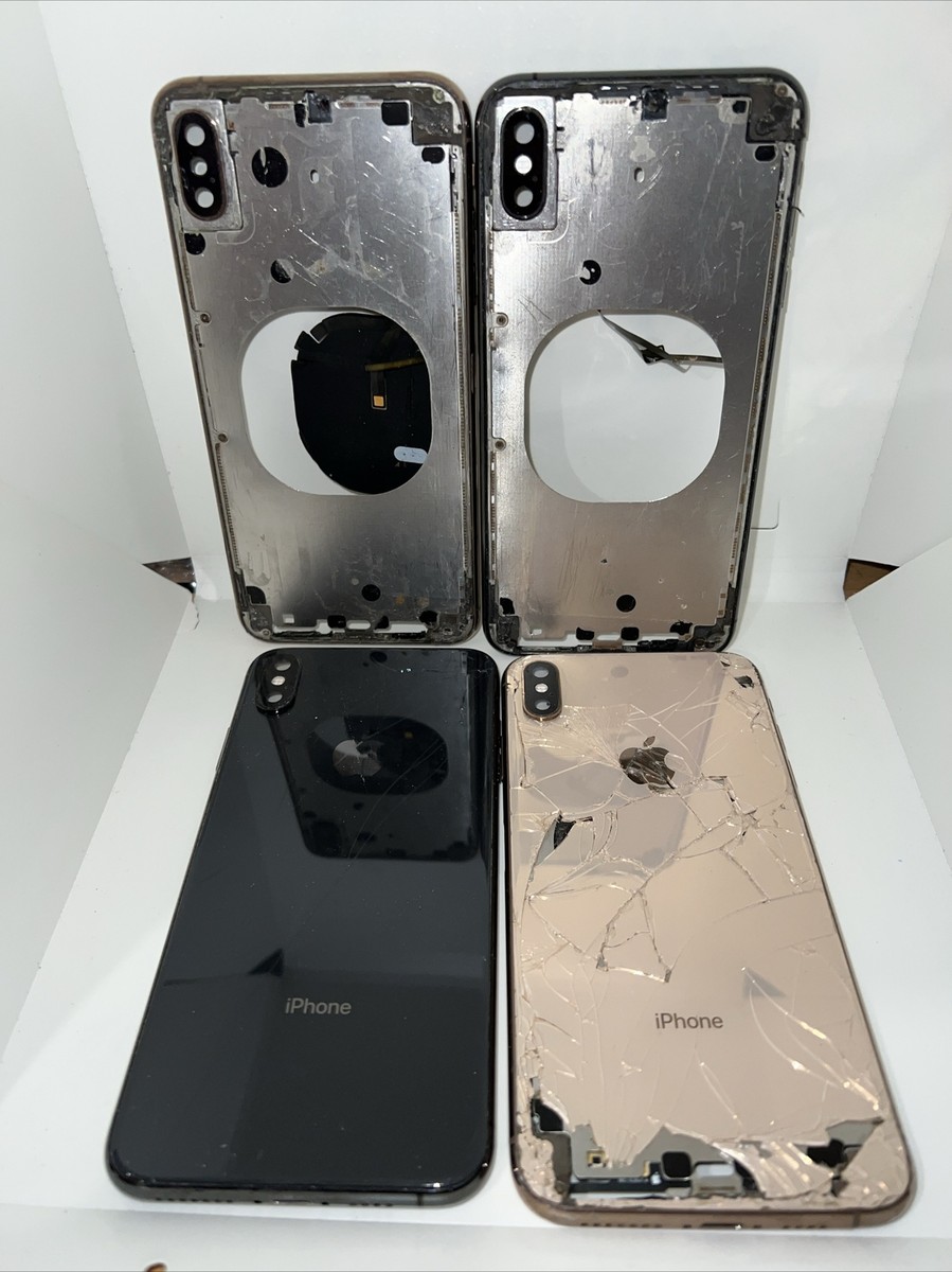 Lot Of iPhone XS Max Cracked Glass Housings Back Replacement