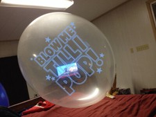 1x Grand Cattex 91.4-114cm Souffle Me Till I Pop! Transparent Looner Ballon