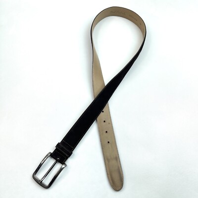 Paul Fredrick BFD106D# Genuine Leather Made in Italy Dark Brown Belt Size 36