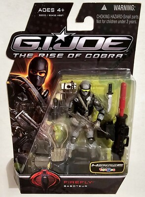 GI JOE THE RISE OF COBRA MOVIE FIREFLY SABOTEUR 3.75'' ACTION FIGURE TOYS R US