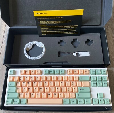 Drop Expressions Matcha Summer Mechanical Keyboard TKL 87 Keys Gateron Yellow SW