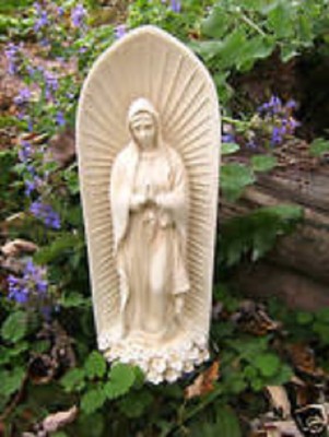 Latex Mary in grotto mold plaster cement concrete rubber Mary mold 9'' H x 3.5'' W