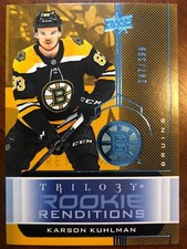 19-20 Trilogy Hockey Rookie Renditions Blue Parallel RR-21 Karson Kuhlman /399