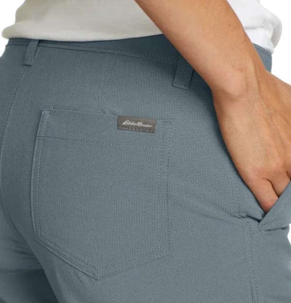 Eddie Bauer Pantaloni Donna Foderati In Pile - StormRepel UPF 50+ - Elasticizzati 4 Vie - Tasche Con Cerniera - 3