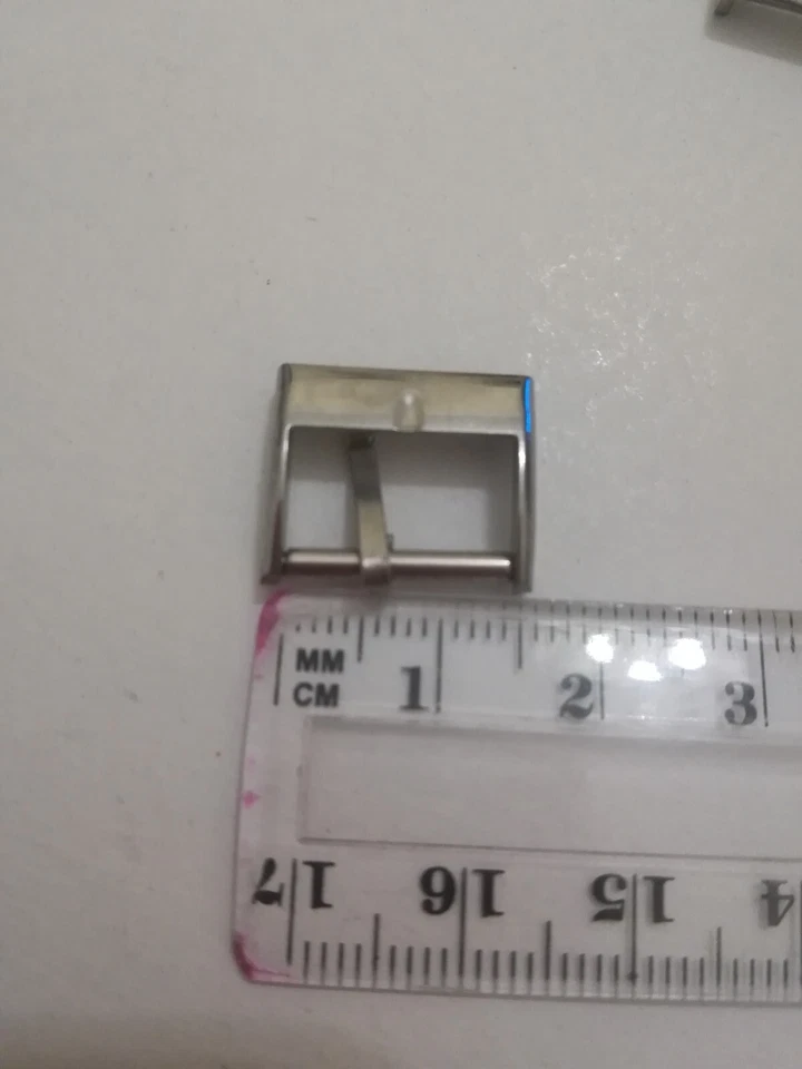 LOTTO 6 FIBBIE VINTAGE MISURA 14 MM IN ACCIAIO COLOR ARGENTO ORO GIALLO E ROSA - Immagine 4 di 4