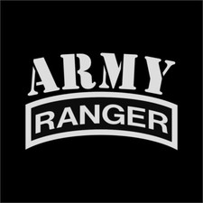 US Army Ranger Military 1 Color Window Wall Vinyl Decal Sticker