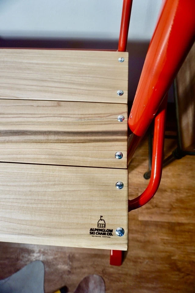 Banco telesilla independiente AlpenGlow Ski Chair Co. hecho a mano en EE. UU. Foto 4 de 4