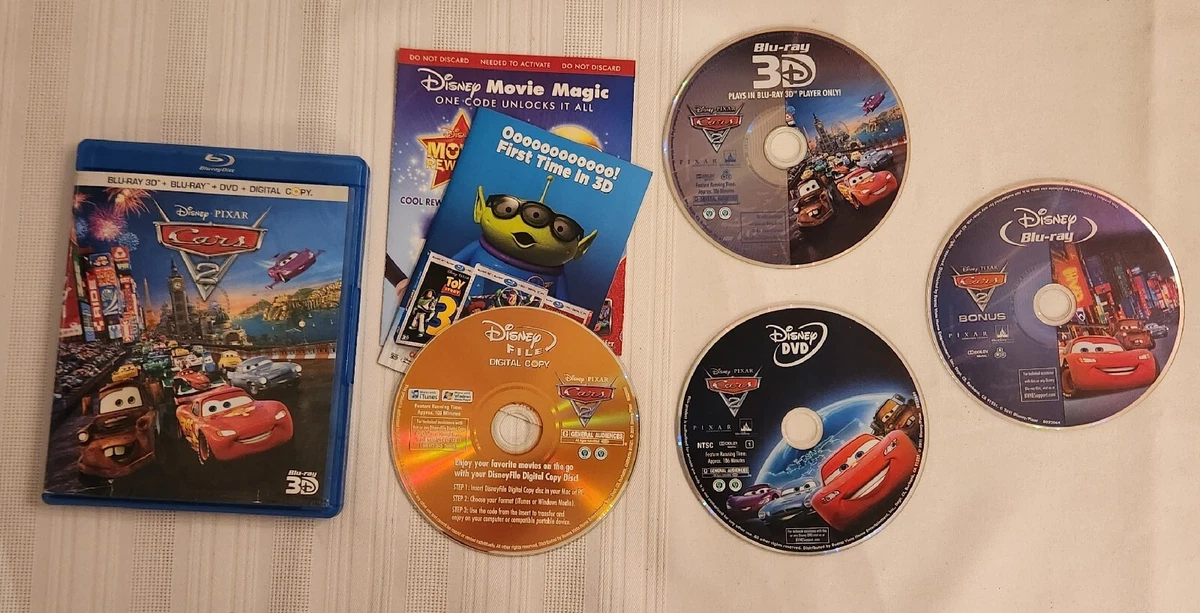 Cars 2 (Blu-Ray 3D / DVD / Digital Download) See Description.