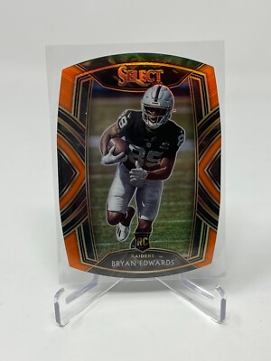 2020 Select Football Club Level Bryan Edwards Orange Die Cut Rookie RC Card #276