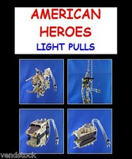 1.5" LONG ABRAMS TANK BLACKHAWK HELOCOPTER HUMVEE TRANSPORT LIGHT PULL YOU PICK 