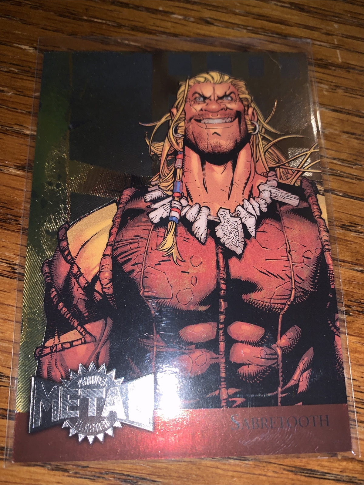 2015 Marvel Fleer Retro Metal Universe Blaster Sabretooth Limited Edition #33