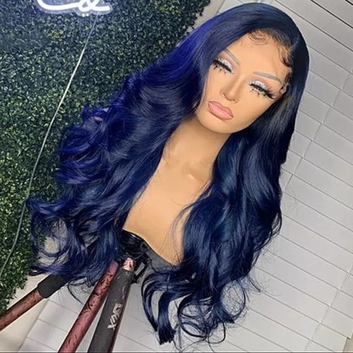 blue lace front wigs
