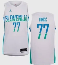 Luka Dončić Slovenia Basketball Jersey – White – Size Large Jordan Swingman NWT