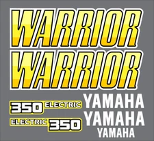Yellow fade Warrior 350 Stock Style Full Graphic Kit Decals Stickers 87-04 Atv