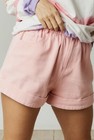 Fantastic Fawn Washed Twill Paper bag Shorts In Coral In Size Medium  — photo 2