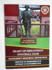 Heart of Midlothian Service of Remembrance 2016