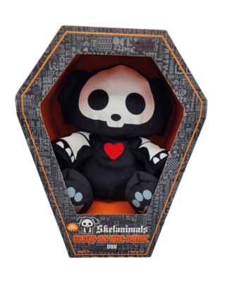 2009 Glow-In-The-Dark Skelanimals Dax Dog Stuffed Plush Toy