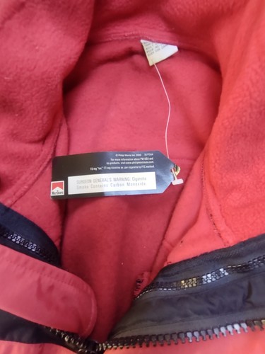 Marlboro Gear Mantel Herren XL schwarz rot Reißverschluss Fleece gefüttert abnehmbare Kapuze Vintage Neu mit Etikett - Bild 3 von 18