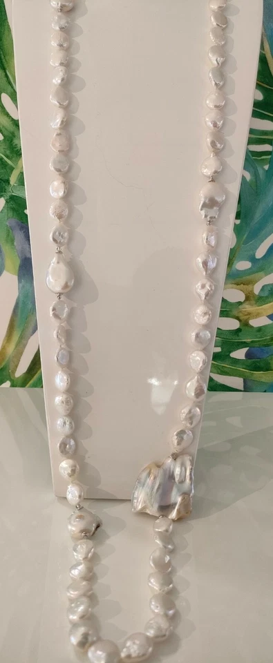 Collana lunga Donna cm 106 Perle coltivate Acqua dolce e perle scaramazze - Immagine 4 di 4