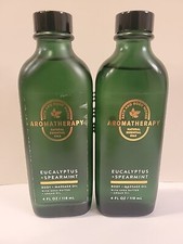 2 Two Aromatherapy Eucalyptus  Spearmint Body Message Oil Shea But. 4oz ea.