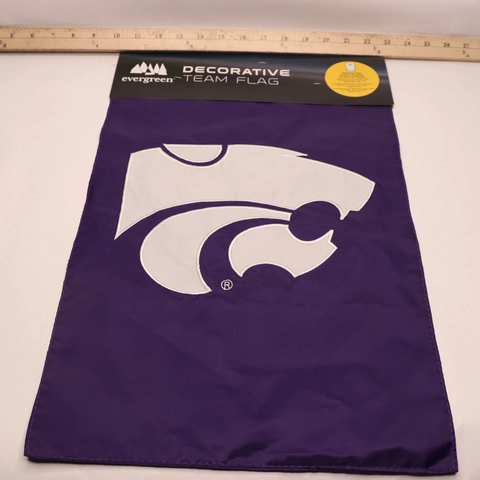 Evergreen Kansas State University Team Sports America Aplique Bandera 18"L x 12.5" Foto 4 de 4