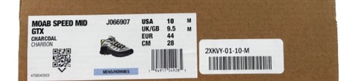 Merrell Men’s Moab Speed Gore-Tex® Mid Hiking Boots, Charcoal, US 10/EUR 44 - Picture 8 of 9