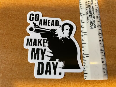 Make My Day Dirty Harry 44 Magnum vinyl decal sticker gun ammo Second Amendment
